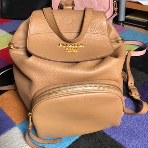 Prada caramel backpack NFS